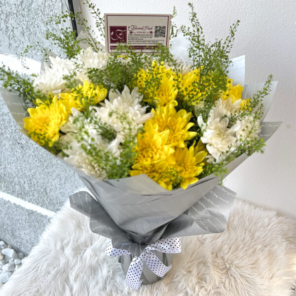 Chrysant Delight - Mixture of bright and vibrant chrysanthemums with lepidium or million stars - Image 21