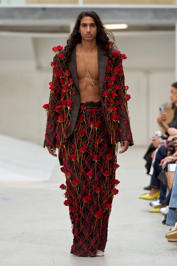 man with his rossy outfit