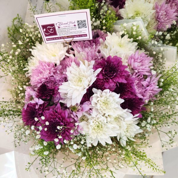 Chrysant Delight - Mixture of bright and vibrant chrysanthemums with lepidium or million stars - Image 6