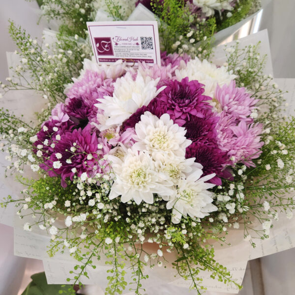 Chrysant Delight - Mixture of bright and vibrant chrysanthemums with lepidium or million stars - Image 5