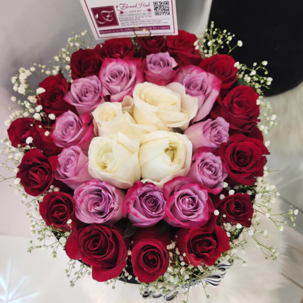 VIP Euphoria – Mixed Colours of Roses and Million Stars or Statice - Image 4