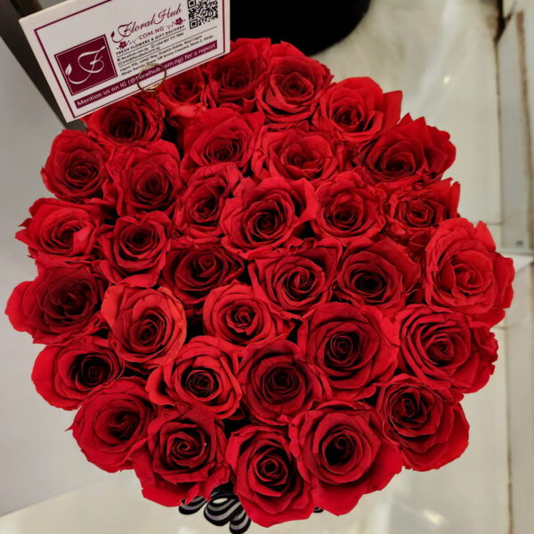 Forever Red Box Arrangement- Luxury Box of Forever Red Roses - Image 2