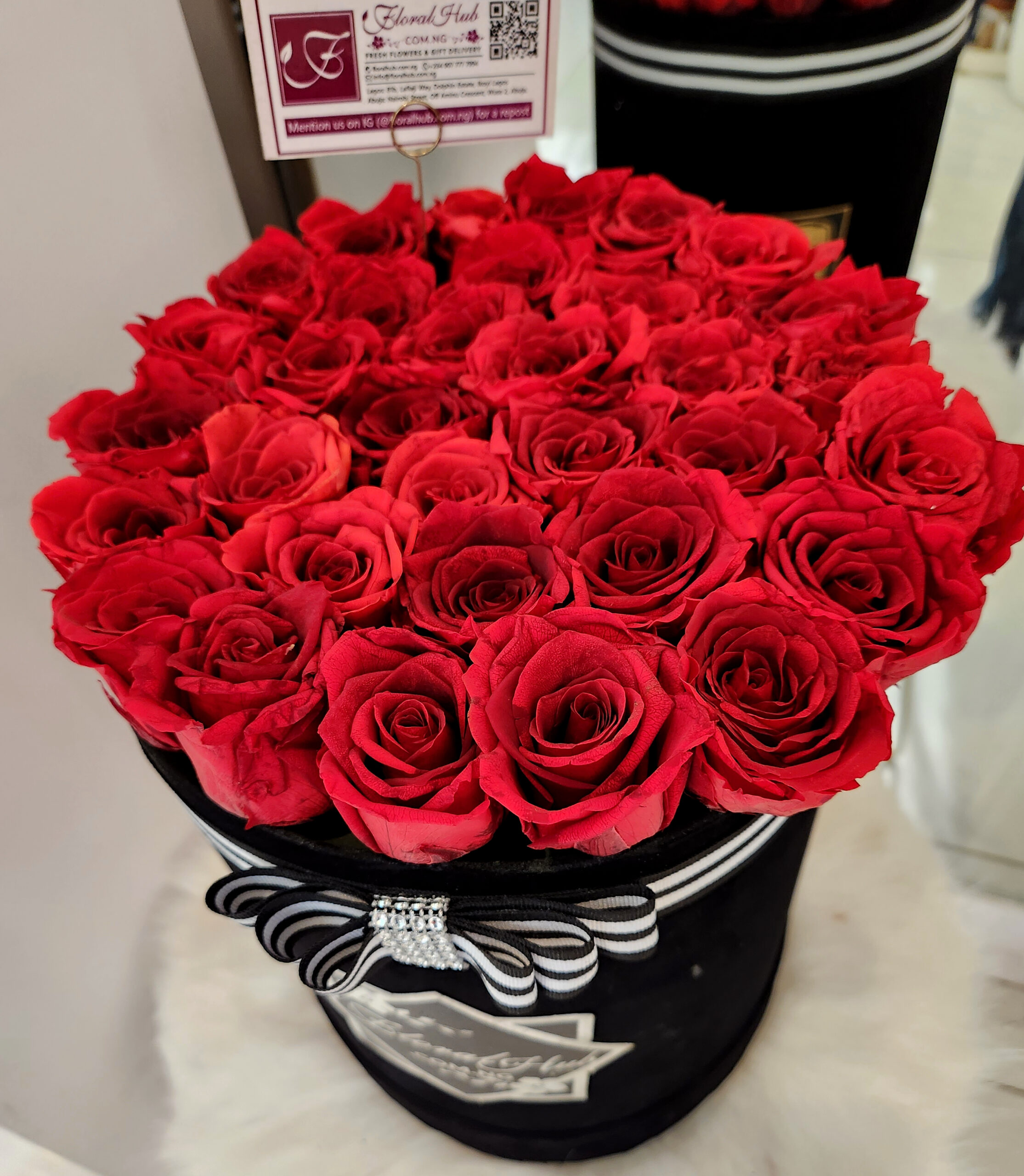 Forever Red Box Arrangement- Luxury Box of Forever Red Roses