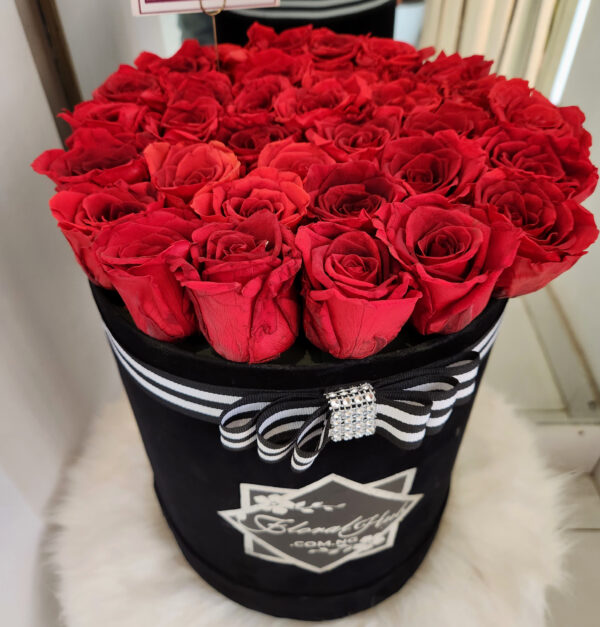 Forever Red Box Arrangement- Luxury Box of Forever Red Roses - Image 3