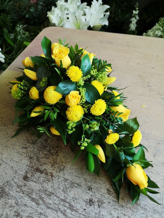 FUNERAL YELLOW BOUQUET